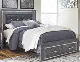 Lodanna Gray Youth Upholstered Panel Storage Bedroom Set