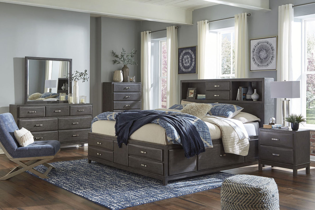 Caitbrook Gray Storage Panel Bedroom Set