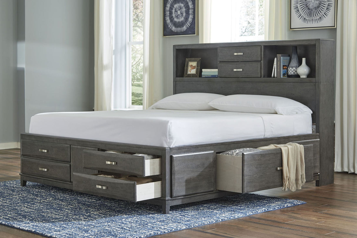 Caitbrook Gray Storage Panel Bedroom Set