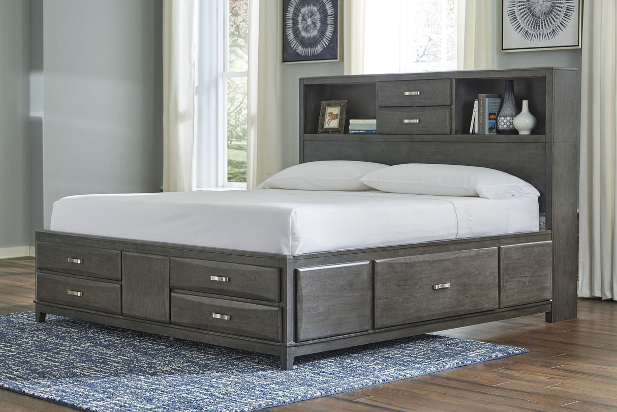 Caitbrook Gray Storage Panel Bedroom Set
