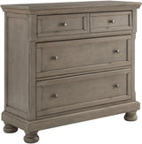 Lettner Light Gray Sleigh Bedroom Set