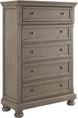 Lettner Light Gray Panel Bedroom Set