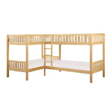Bartly Natural Pine Youth L Corner Bunk Bedroom Set