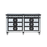 Varian Mirrored, Black & Sliver Finish Ii Dresser