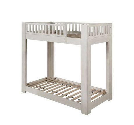 Cedro Weathered White Finish Bunk Bed