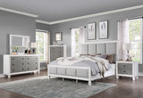Katia Rustic Gray & Weathered White Finish Nightstand
