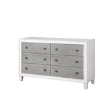 Katia Rustic Gray & Weathered White Finish Dresser