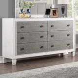 Katia Rustic Gray & Weathered White Finish Dresser