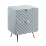 Gaines Gray High Gloss Finish Nightstand