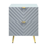 Gaines Gray High Gloss Finish Nightstand