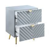 Gaines Gray High Gloss Finish Nightstand