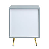 Gaines Gray High Gloss Finish Nightstand