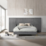 Muilee Gray Fabric Eastern King Bed