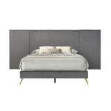 Muilee Gray Fabric Eastern King Bed