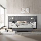 Muilee Gray Fabric Eastern King Bed