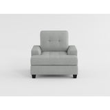 Dunstan Exposed Feet With Faux Wood Black Chair