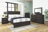 Belachime Black Panel Bedroom Set