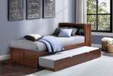 Rowe Dark Cherry Twin Bookcase Bed With Trundle