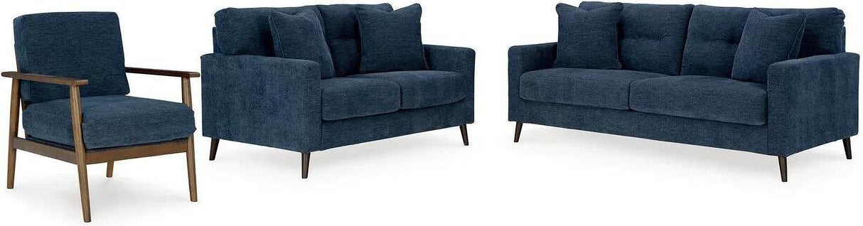 Bixler Living Room Set In Navy