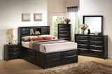 Briana Black Storage Bookcase Bedroom Set