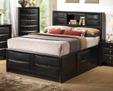 Briana Black Storage Bookcase Bedroom Set