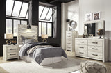 Cambeck Whitewash Panel Bedroom Set with One Side Storage