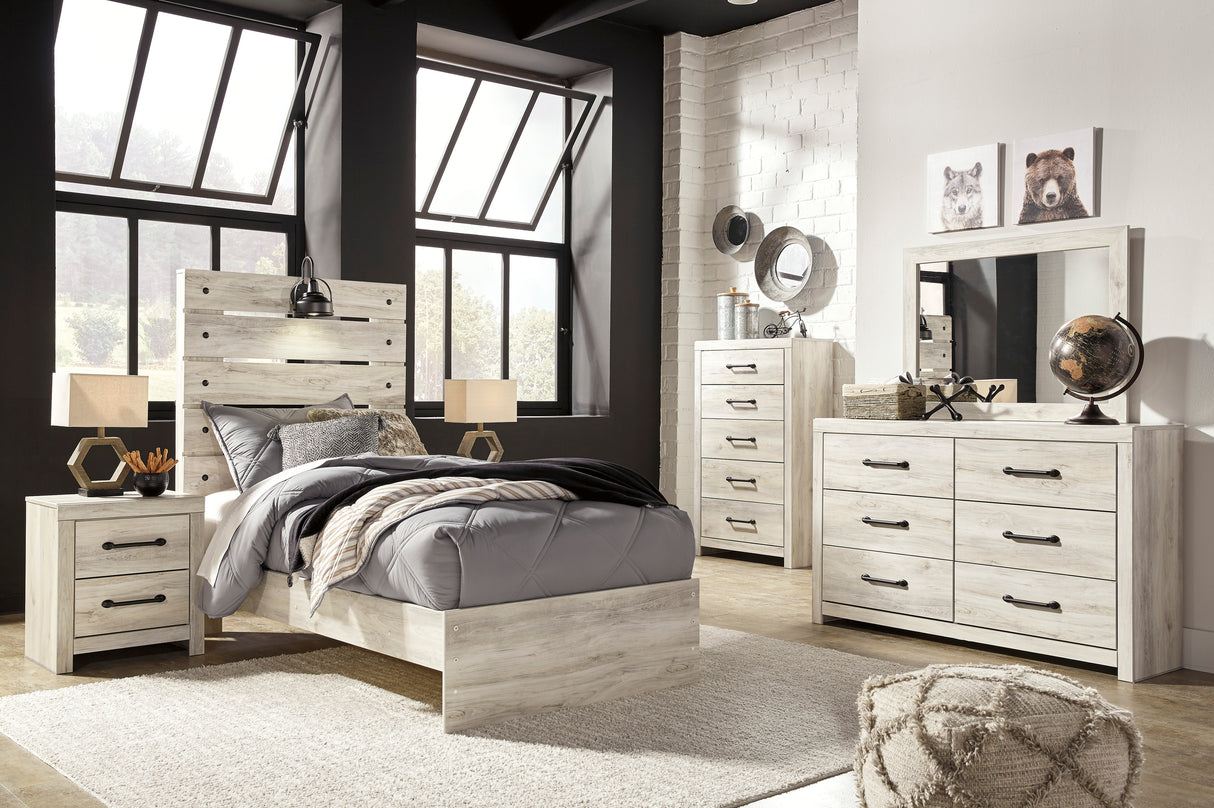 Cambeck Whitewash Youth Panel Bedroom Set