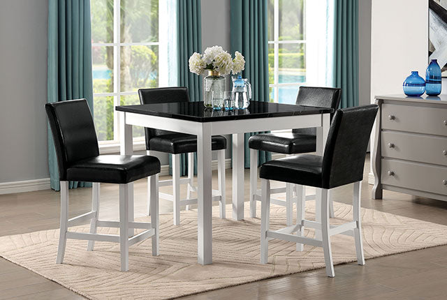 Mathilda Black/White Dining Set