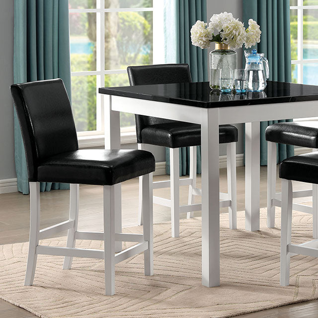 Mathilda Black/White Dining Set