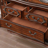 Normandy Brown Cherry Curio/Hutch Buffet