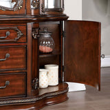 Normandy Brown Cherry Curio/Hutch Buffet