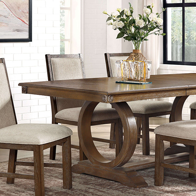 Monclova Rustic Oak/Beige Dining Table
