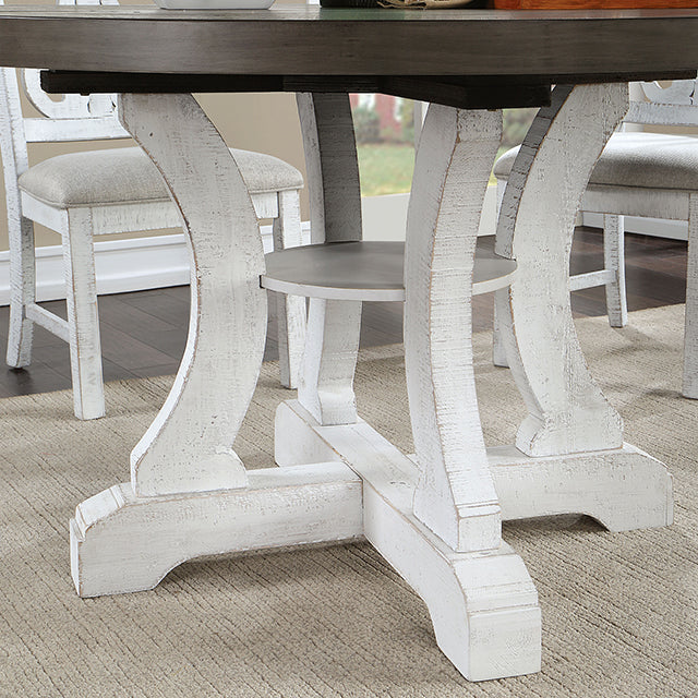 Auletta Distressed White/Gray Dining Table