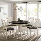 Haleigh Antique White/Gray Dining Table