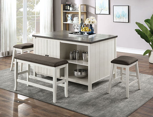 Heidelberg Off-White/Dark Gray Dining Table