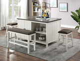 Heidelberg Off-White/Dark Gray Dining Table