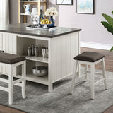 Heidelberg Off-White/Dark Gray Dining Table