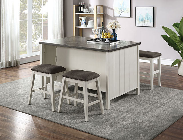 Heidelberg Off-White/Dark Gray Dining Table
