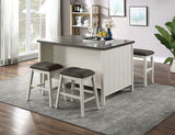 Heidelberg Off-White/Dark Gray Dining Table