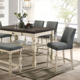 Plymouth Ivory/Dark Gray Dining Table