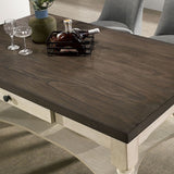 Plymouth Ivory/Dark Gray Dining Table