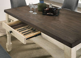 Plymouth Ivory/Dark Gray Dining Table