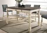 Plymouth Ivory/Dark Gray Dining Table