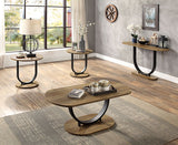 Olbia Rustic Oak/Sand Black Sofa Table