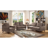 Maxime Black/Light Oak Loveseat