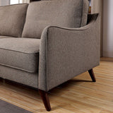 Maxime Black/Light Oak Loveseat
