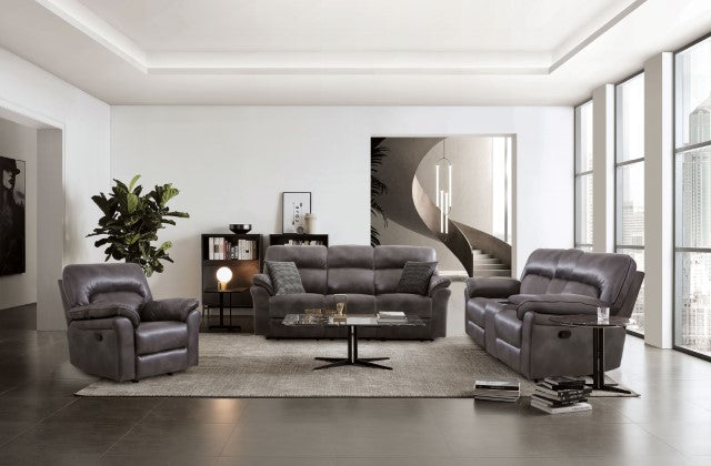 Josias Dark Gray Leatherette Sofa
