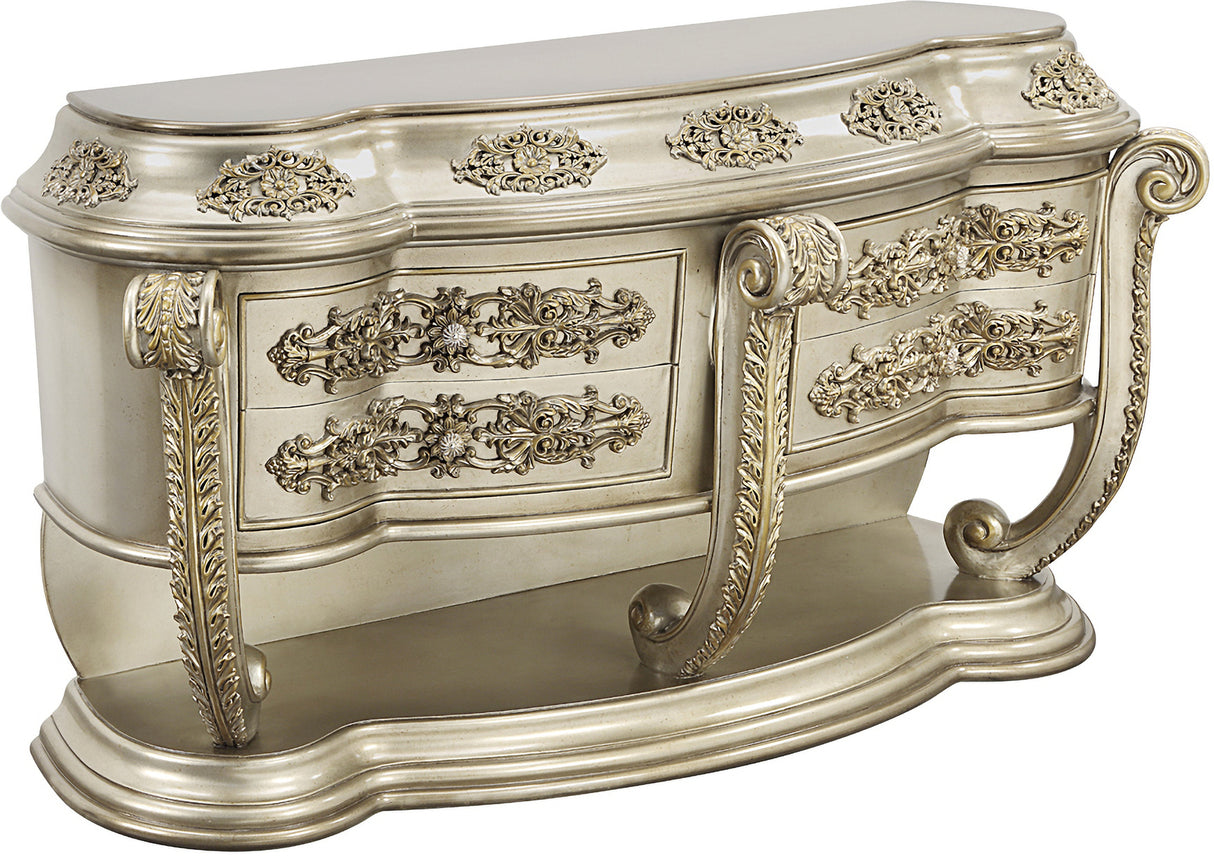 Danae Bedroom Set In Champagne And Gold Finish