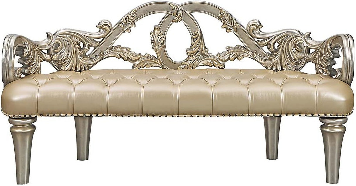 Danae Bedroom Set In Champagne And Gold Finish