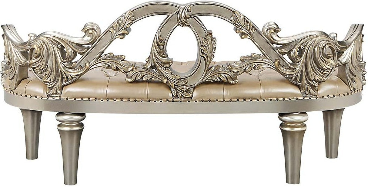 Danae Bedroom Set In Champagne And Gold Finish